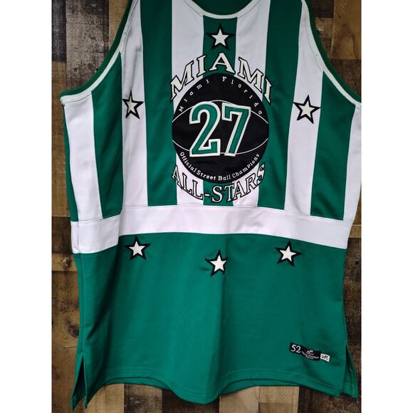 🔥 Miami Florida Allstars #27 Street Ball Jersey – Green/White – Size 52 – Great - Picture 4 of 12